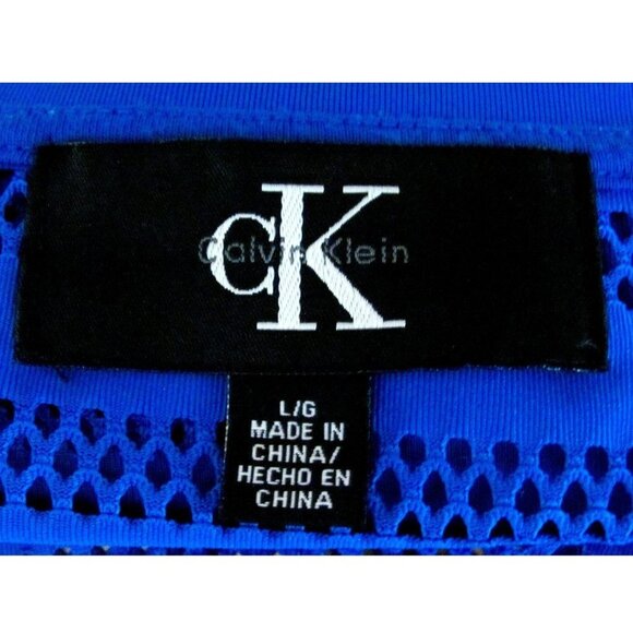 Calvin Klein Swim Cover-Up Royal Cobalt Blue Eyele - Picture 6 of 10